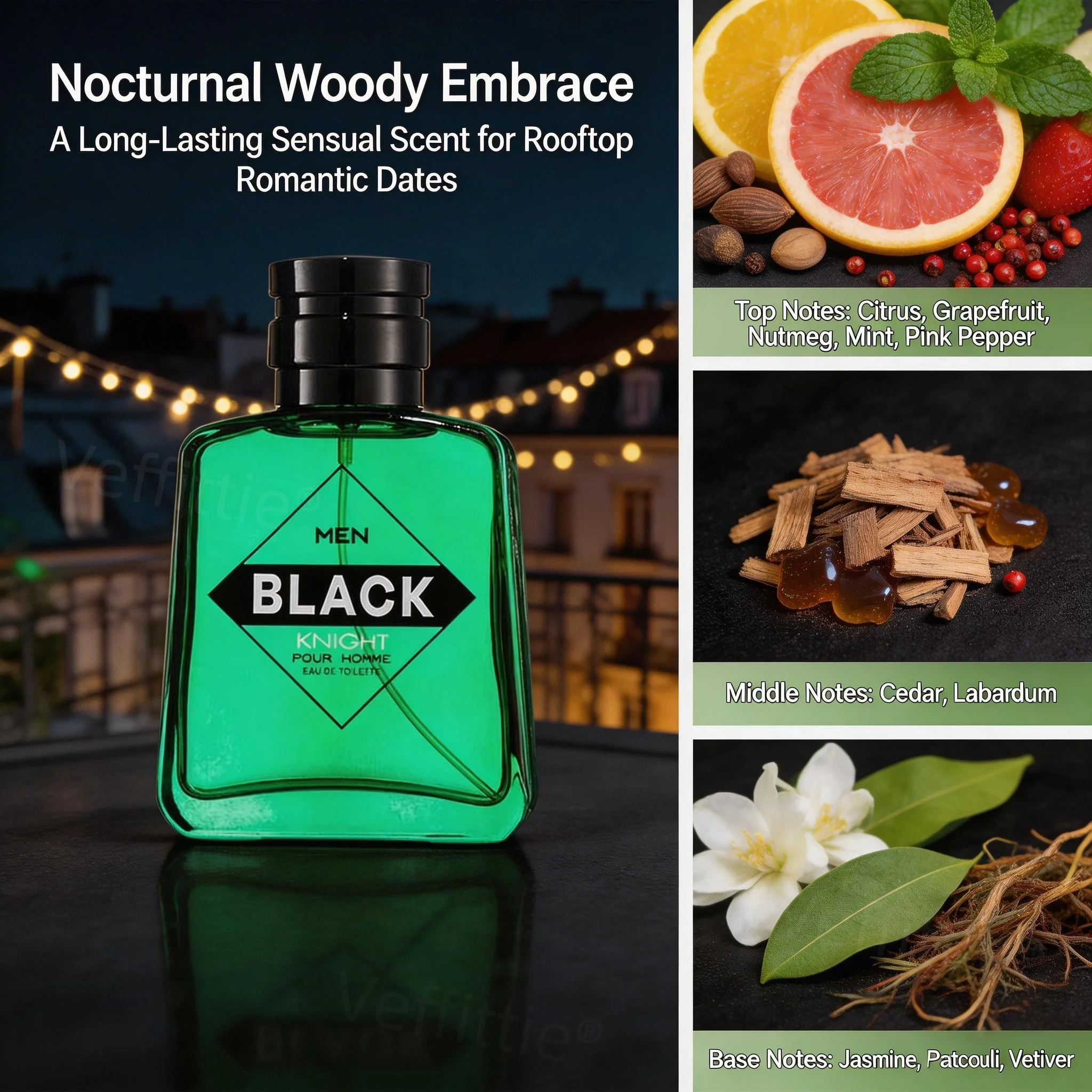 Citrus Grapefruit Fresh EDT 100ml 3.4oz, Long Lasting Refreshing Woody Scent, Casual Vacation Wear, Light Accent For Getaways_voghion.com