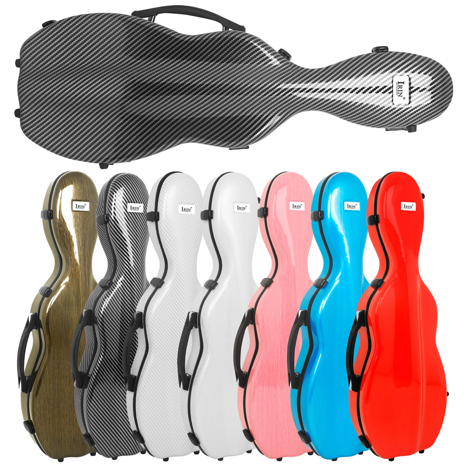 

IRIN Violin Case VB-50 Carbon Fiber Violin Box High Quality Lightweight Sturdy Composite Material Double Shoulder Strap Bag