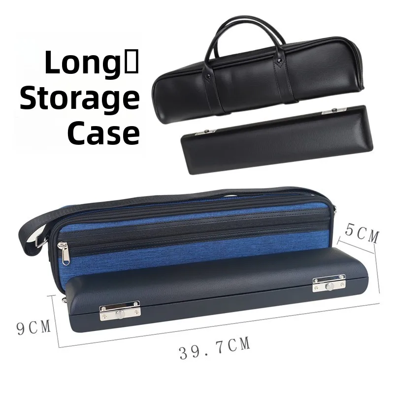 portable-16-hole-flute-storage-case-leather-box-crossbody-single-shoulder-instrument-bag-waterproof-cloth-box-music-accessories