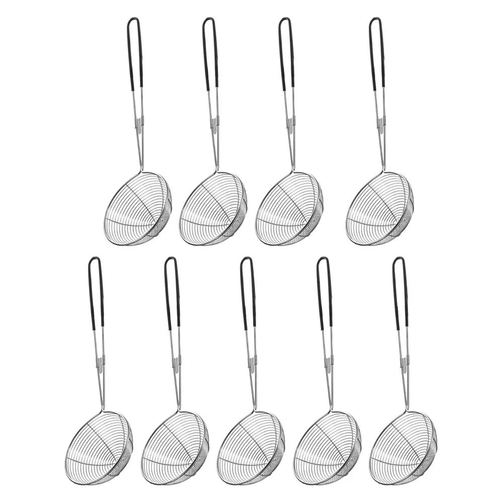 

9Pcs Stainless Steel Colanders Multifunctional Kitchen Supplies Pearl Milk Tea Filters Easy Clean Store Soup Ladles