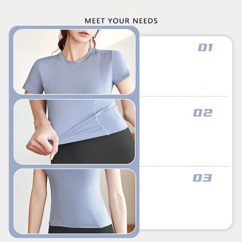 2024 Yoga Top for Women Quick Dry Sport Shirt Women Fitness Gym Top Fitness Shirt Yoga Running T-shirts Female Sports Top New