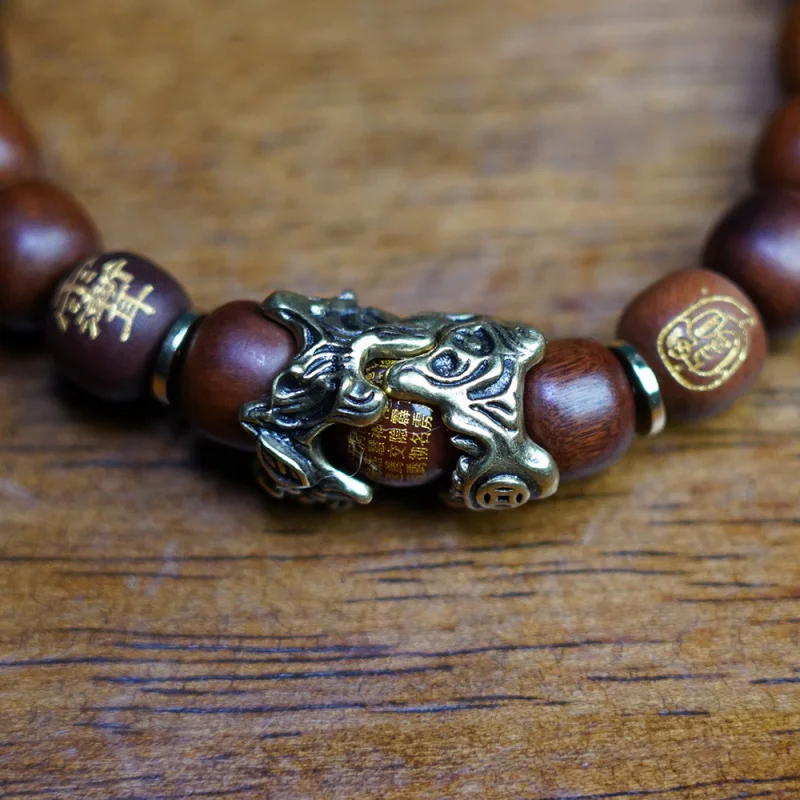 Natural lightning-striken jujube wood , hundred blessings golden light barrel , prayer beads, authentic