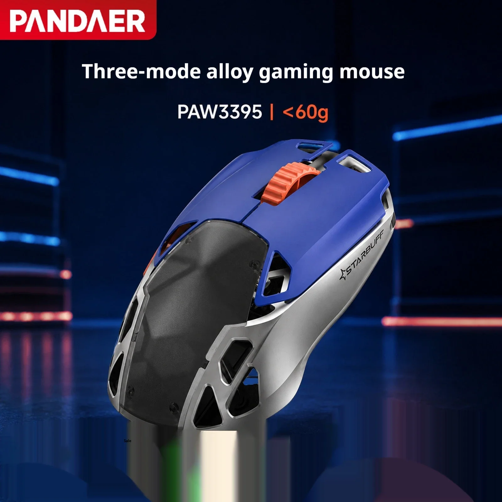 PANDAER STARBUFF Gaming Mouse Tri-Mode Wireless Ultra-Lightweight Aluminum Alloy Ergonomic Esports Mouse for PC Laptop Gaming