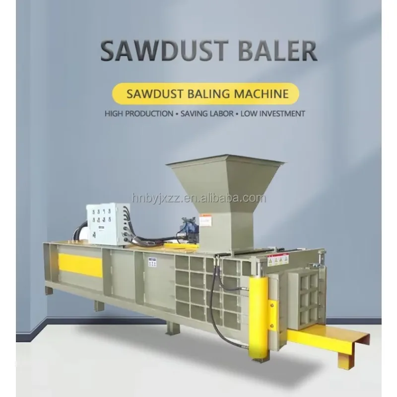 2024 Wood Chip Baler Sawdust Briquetting Machine Straw Compressing and Baling Machine