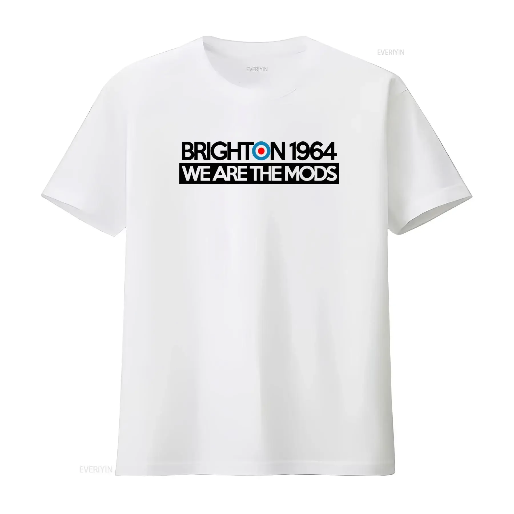 Camiseta BRIGHTON 1964 WE ARE THE MODS, estilo retro Mod, diseño clásico rock, vintage, lavada, versátil, informal y elegante