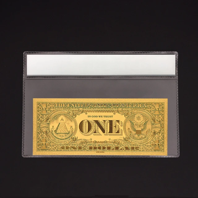 American Color Gold Banknote $1 Dollar World Bill Plated Gold 999999 UNC  Money Note Collection - AliExpress