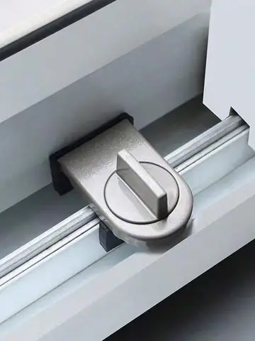 No-Drill Sliding Door Lock, Child Safety Lock for Sliding Windows, High-Rise Anti-Fall Limiter, Anti-Theft Safety Latch