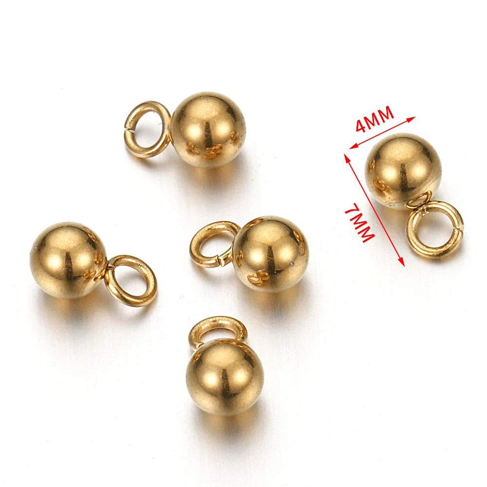 10-40 Stück Edelstahl-Kugelperlen Anhänger für Halsketten DIY Schmuckherstellung Ohrringe Armbänder Zubehör Großhandel – Detail 6