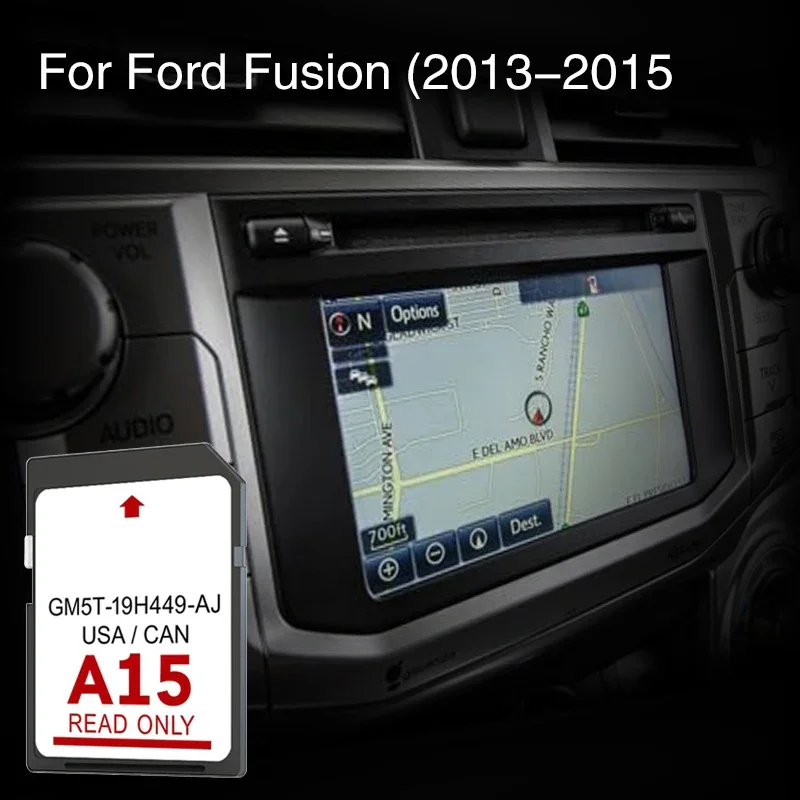 for Ford Fusion 2013 2014 2015 Cover North America Area Maps Gps Navigation Car NAVI Accessories SD Card