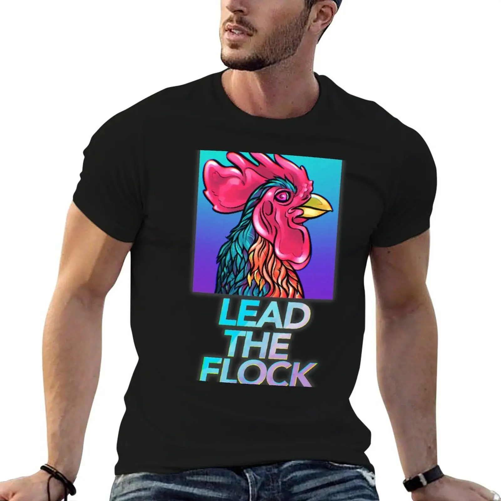 Lead The Flock T-Shirt oversized graphic tee customs mens graphic t-shirts hip hop