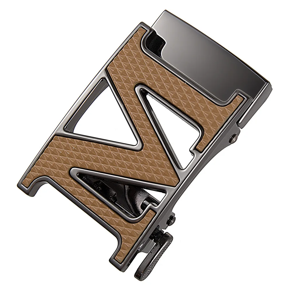 New Men's Letter Buckle Classic Alloy Automatic Buckle Belt Accessories Casual Business Versatile Belt Buckle 3.5cm