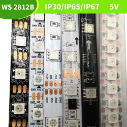 Полноцветный RGB WS2812B IC Smart LED Pixel Bar IP30/IP65/IP67 водонепроницаемый и индивидуально адресуемый WS2812 волшебный свет с 5 В