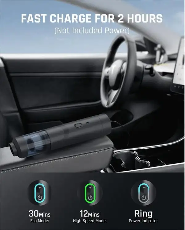 Fanttik Slim V8 Mate/V8 Apex مكنسة سيارة لاسلكية محمولة 12000Pa/30AW مكنسة كهربائية صغيرة RobustClean مع خرطوم مرن وفرشاة للحيوانات الأليفة