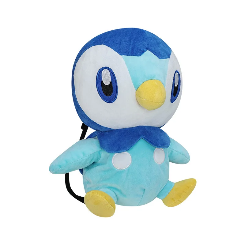 33CM New Arrival Pokemon Kawaii Cute Creative Backpack Anime Piplup Soft Schoolbag Shoulder Bag Cartoon Toy for Kids Students