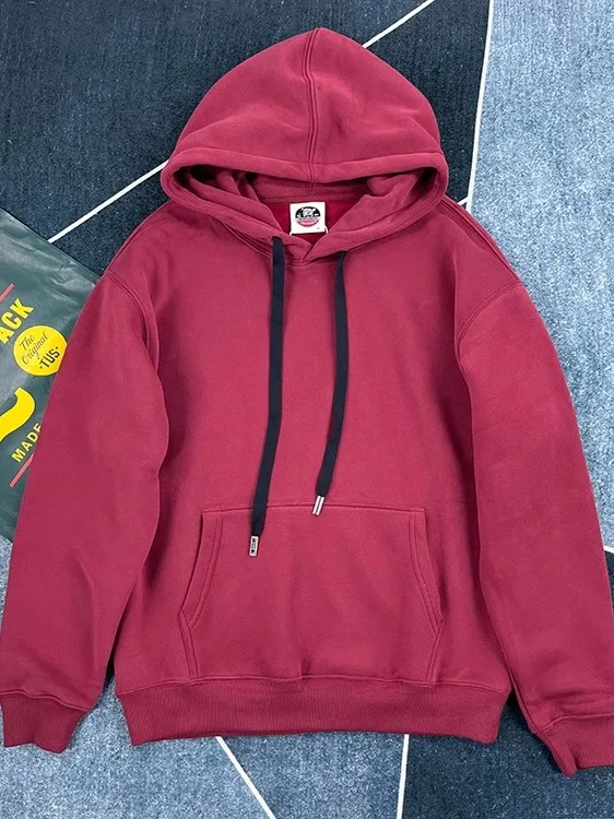 

Thiened Fce Hoodie Men Heavyweight Pure Cotton Cosite Velvet American Retro Loose Overhead Trend Autumn Winter Casual...