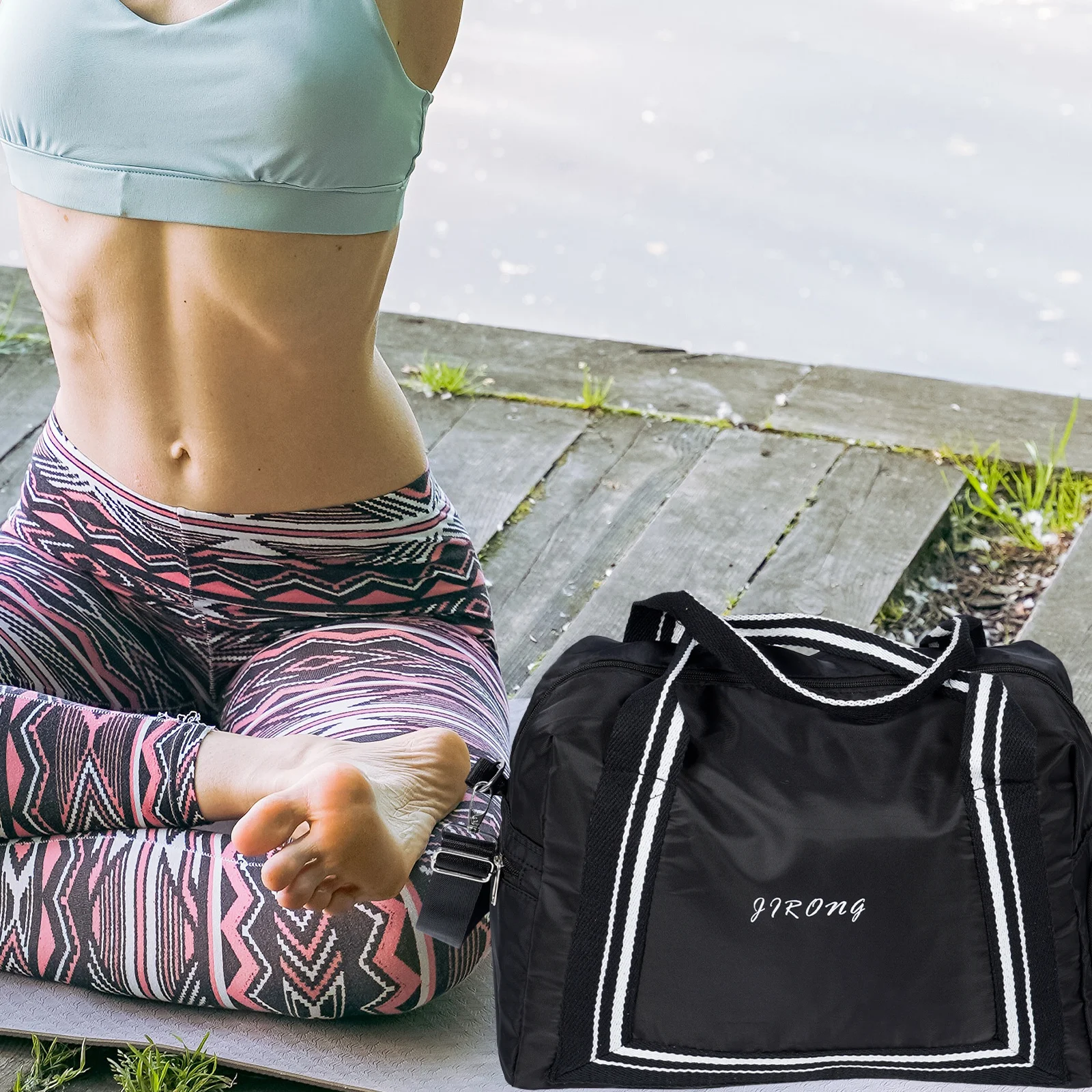 Large Capacity Travel Duffel Bag Oxford Cloth Sports Gym Bag Dry Wet Separation for Outdoor Camping Fitness Running Hiking