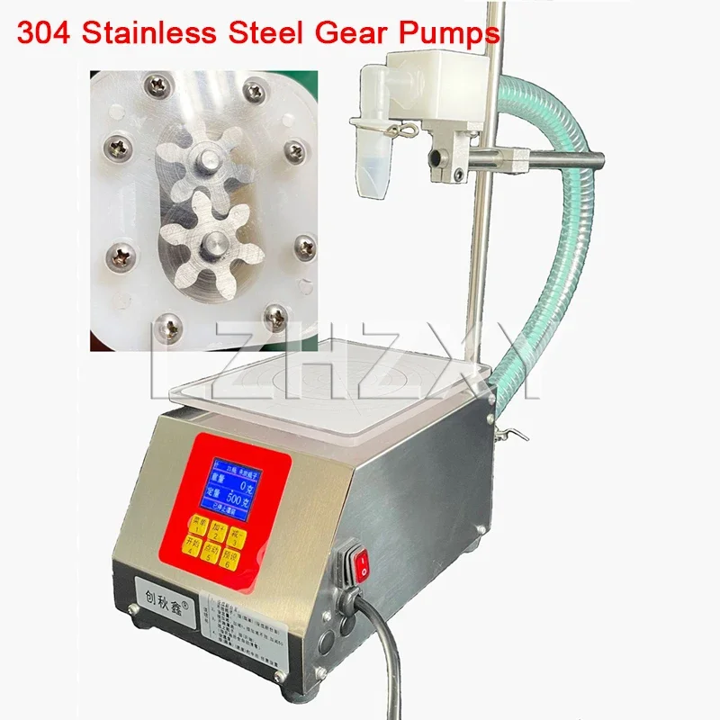 Commercial Paste Honey Filling Machine Gear Pump Weighing Type Viscous Liquid Automatic Filler Paste Machine 3kg 5kg