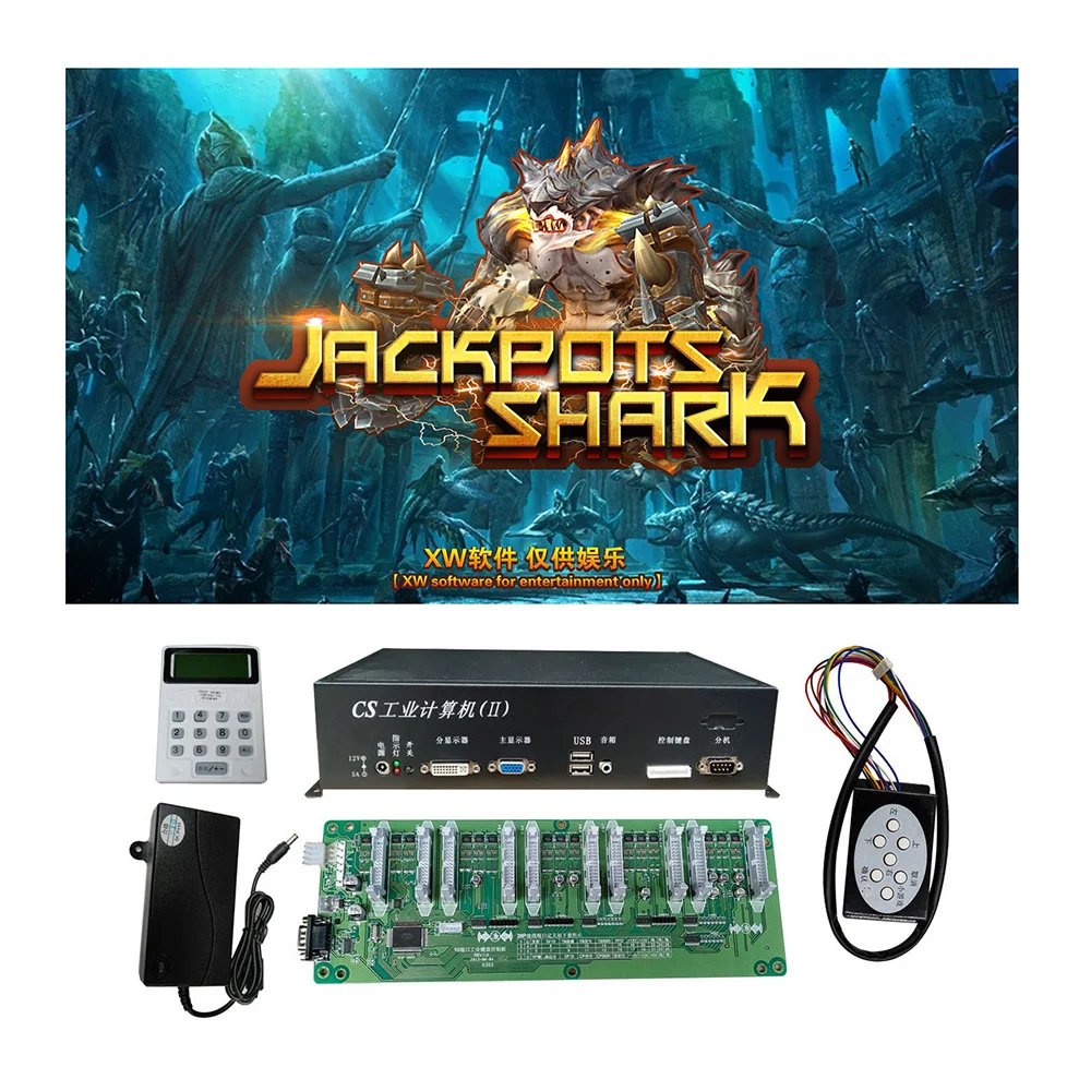 

Popular Jackpots Shark Fish Hunter Game Machine Host 6, 8, 10 Players Fish Hunter Arcade Shooting Game Machine Accessories