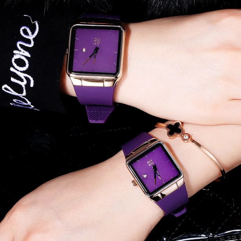 HK Guou Brand Ultrathin Fashion Watch Female Student Luxury Gift Square Watch Korean Minimalist Waterproof Genuine Leather Watch