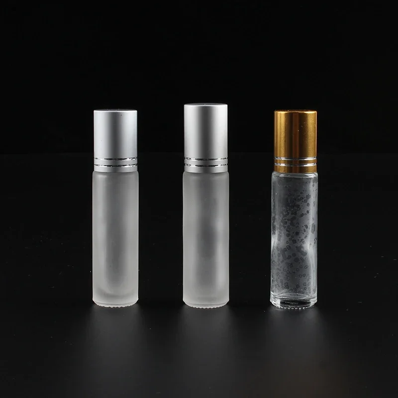 10ml Essential Oil Bottle 50pcs Thickened Glass Ball Bearing Bottle Essential Oil Mini Sample Rolling Portable Wholesale