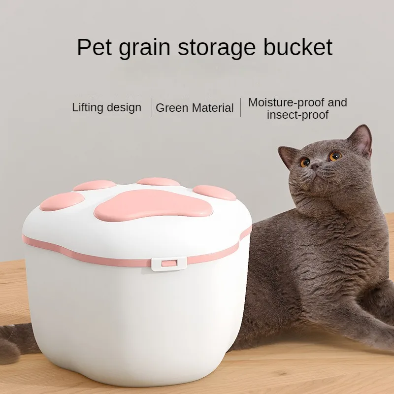 

Large Dog Food Storage Bucket, Sealed, Moisture-Proof, Cat Food Bucket, Cat Food Bucket, Pet Supplies