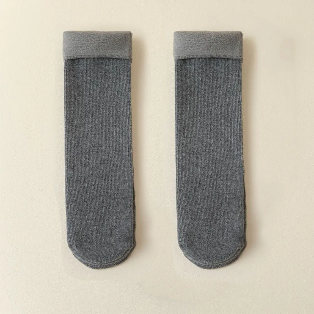 

Casual Thermal Warm Socks Thick Solid Color Winter Warm Socks Mid Tube Socks For Men