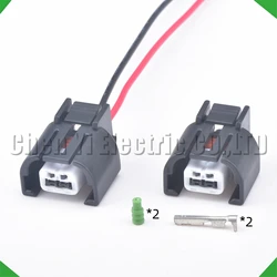 2 Pin Araba Klima Solenoid Kablo tesisatı fişi Otomobil Kompresörü Hava Soğutucu Pompa Konnektörü MG 644111 -5 Hyundai Kia için