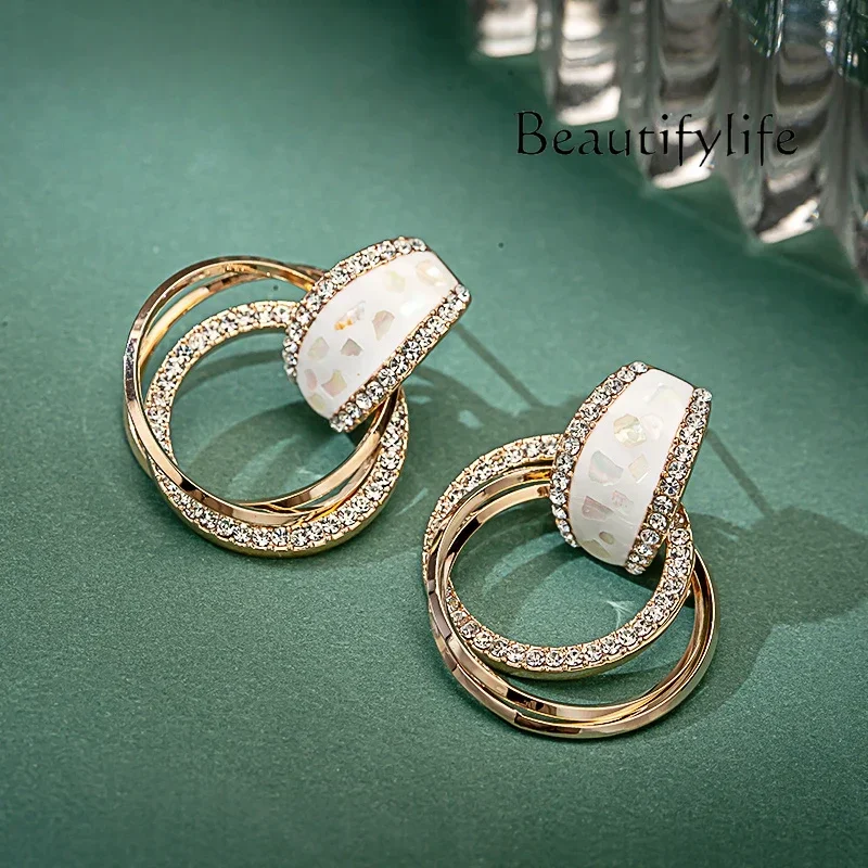 

Beauty Makeup Earrings sterling silver niche unique new high-end sense light luxury temperament designer exquisite
