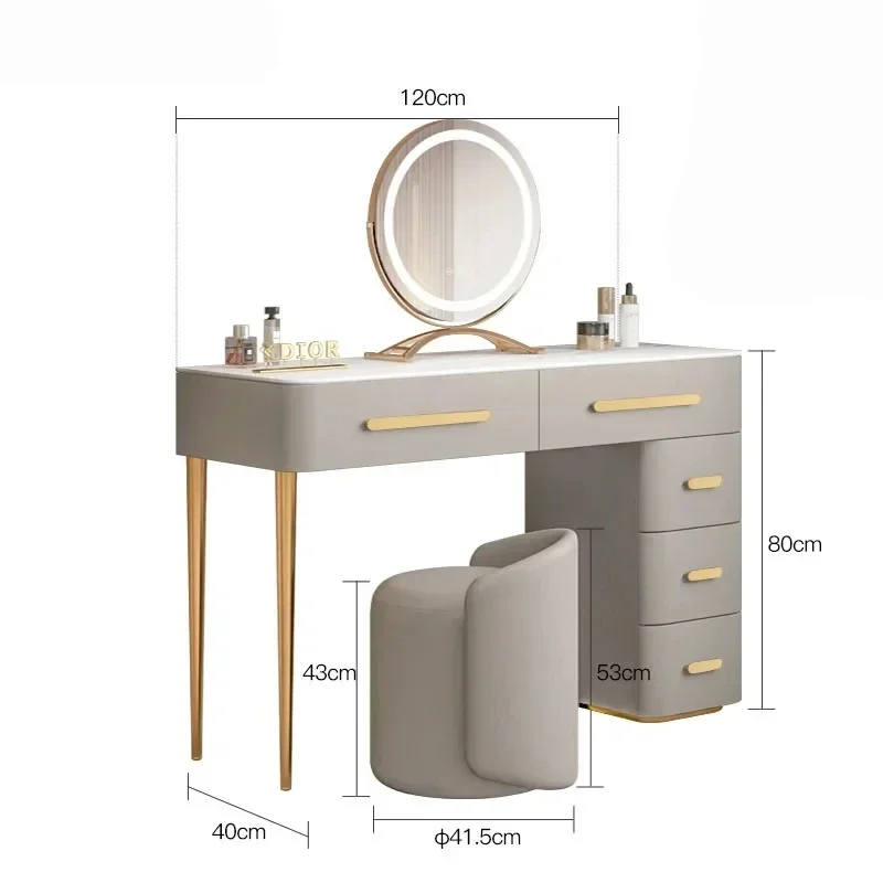 European Drawer Luxury Nordic Dressing Table Storage Bedroom Furniture