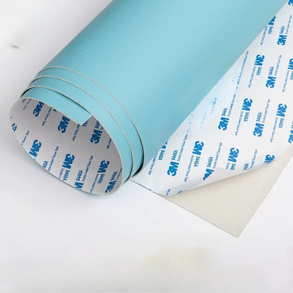 Self Adhesive Environmentally Friendly Artificial Leather Fabric Automotive Interior Seat Renovation Repair Stickers Cloth