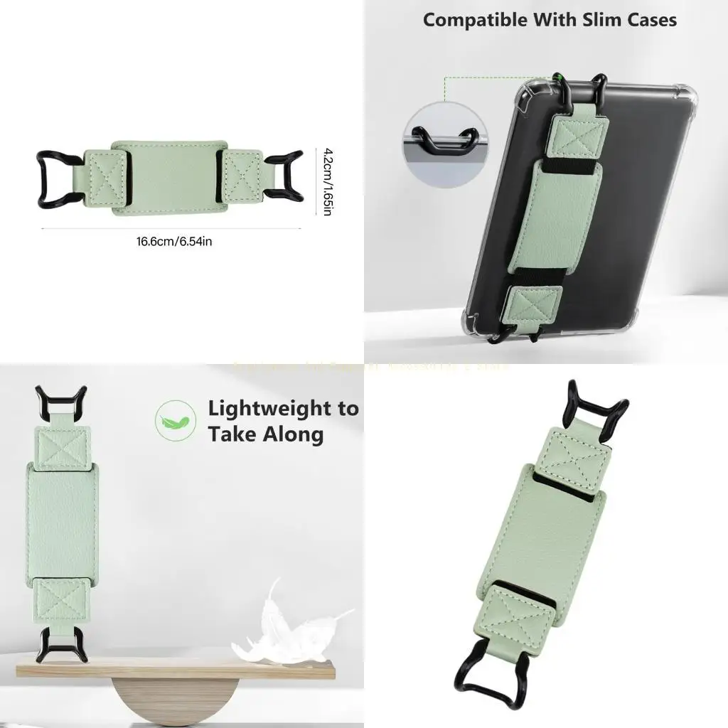 Alça mão leitura ergonômica compatível com dispositivos 6 a 7,5 polegadas, à prova choque, nylon e metal, perfil