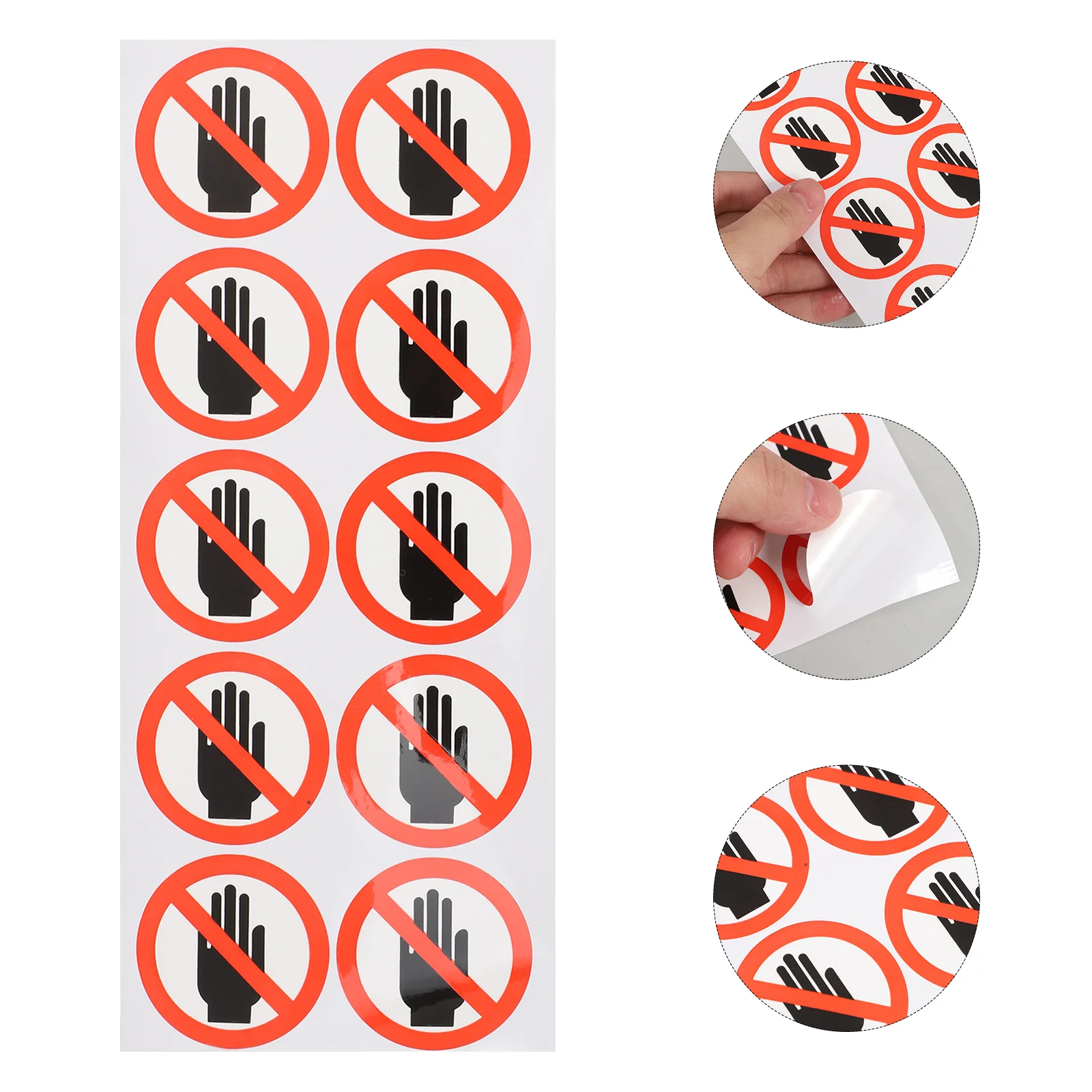 

No Touching Sticker Stickers Do Not Warning Sign Electrical Appliance Pvc Please