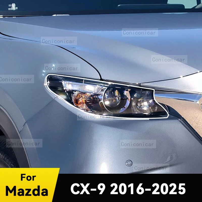 

Для MAZDA CX-9 2016-2025 автомобильные фары защитная пленка передняя фара прозрачная наклейка из ТПУ аксессуары для фар
