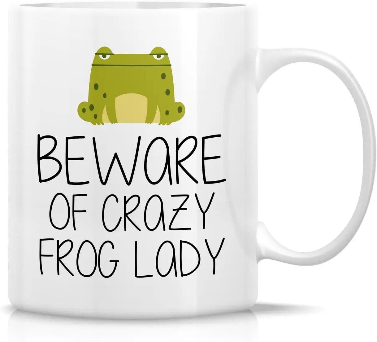 Beware of Crazy Frog Lady Ceramic Coffee Mug-Fun, Inspiring, Inspiring Birthday Gifts for Friends.320ML