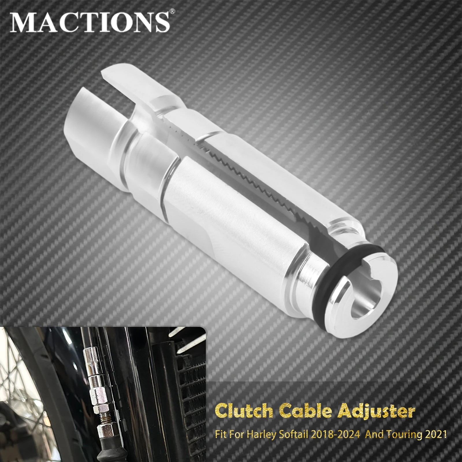 Motorcycle Clutch Cable Lever Wire Adjuster For Harley Touring Road King Street Electra Glide 21 Softail Breakout Fat Boy 18-24