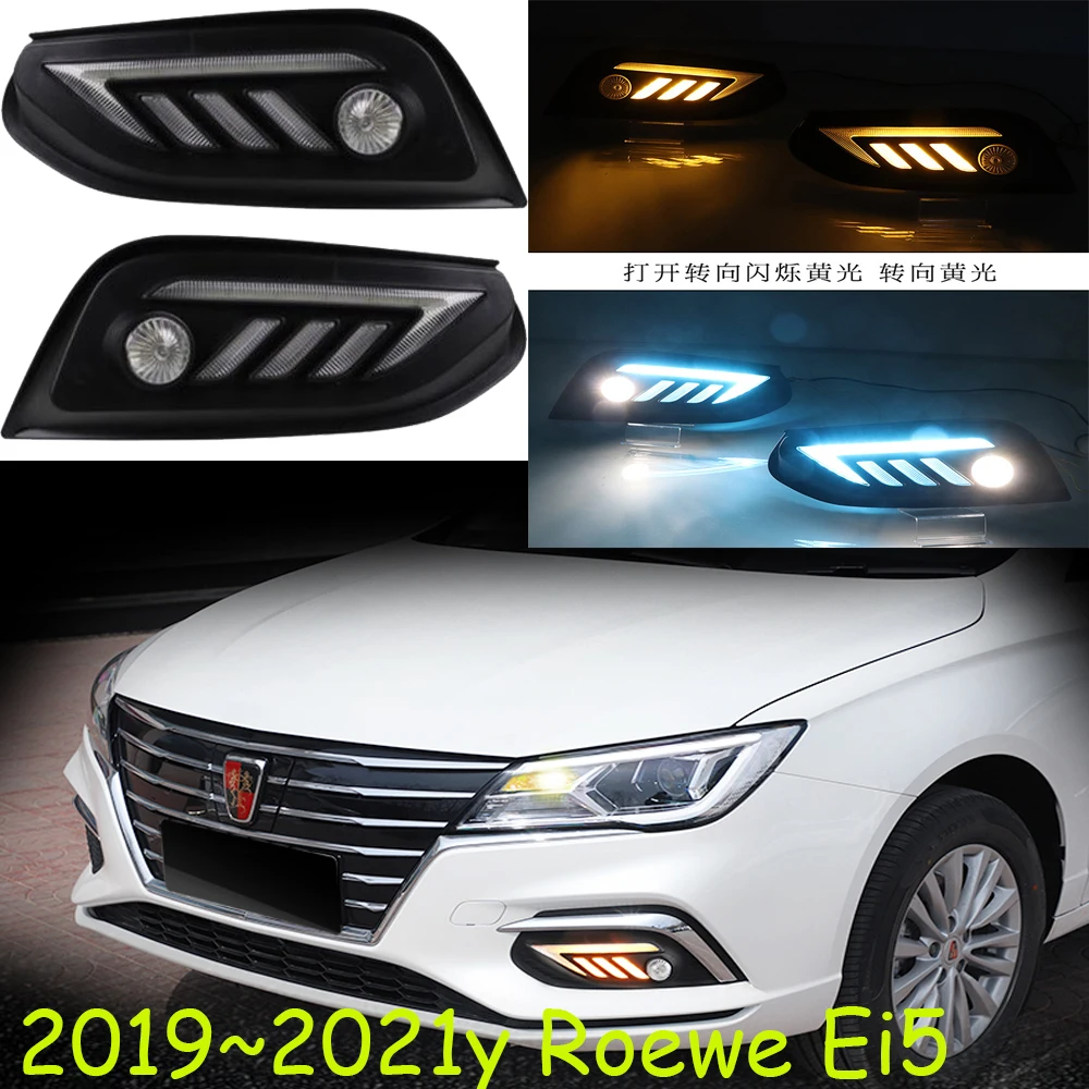 

car Bumper Roewe i5 headlight for Roewe ei5 daytime light 2019~2021y car accessories LED DRL headlamp Roewe i5 fog light