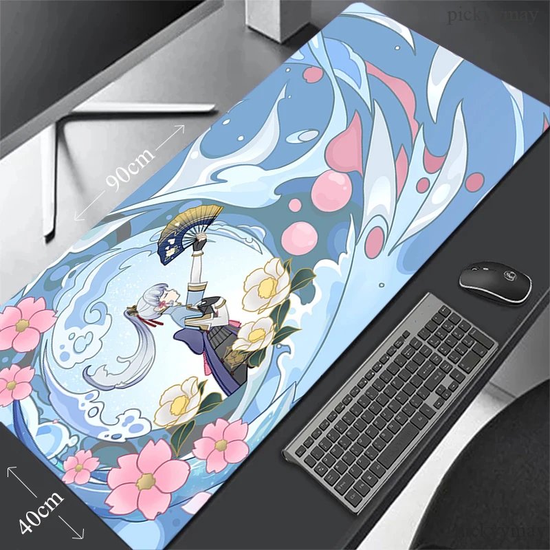 

Genshin Impact Mouse Pad Yae Miko Gaming Accessories Desk Mat Pc Gamer ковер Keyboard Mouse Mats Deskmat 90x40 Mousepad Rug Xxl