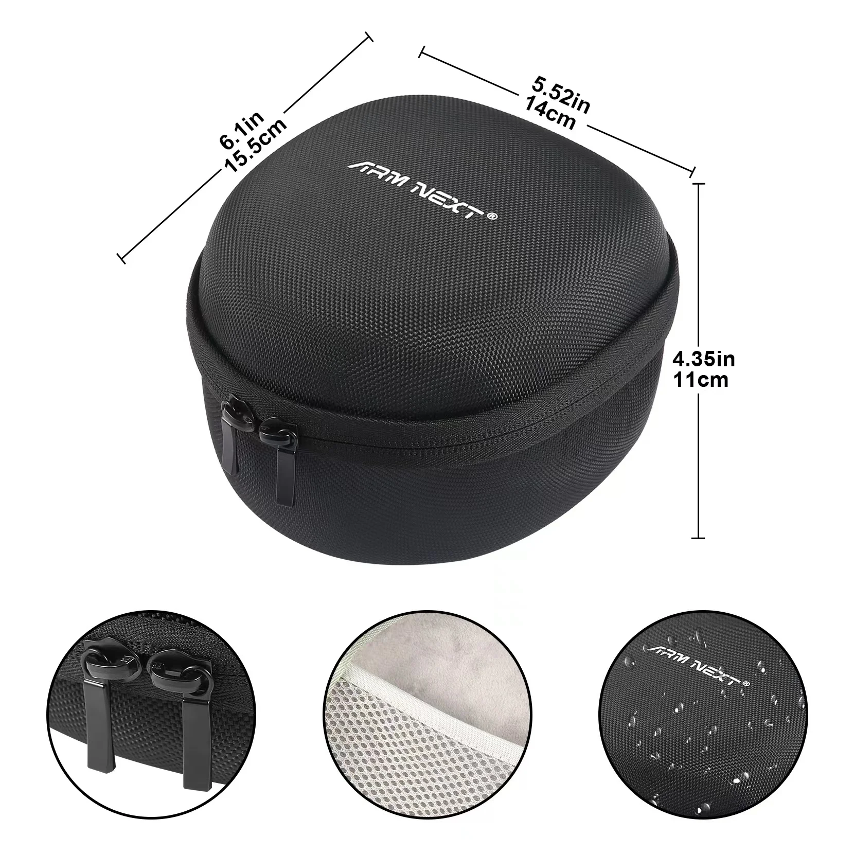 Tactical headset storage bag, shooting earmuff storage bag, compatible with EARMOR M31 headset multi-function carrying bag