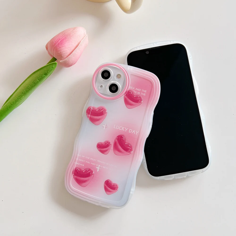 Oil Painting Heart Phone Case For iPhone 15 14 Pro Max Bumper 11 12 13 Pro 15 14 7 8 Plus X XS XR XS Max Shockproof Case Funda