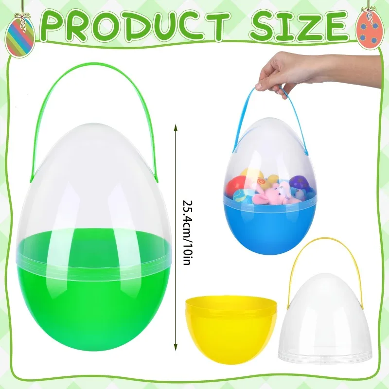 Geschenk für Sie/Ihn Plastik-Osterei - Ostereiersuche-Preis, Partydekoration, Süßigkeitenhalter mit Geschenkbox Geeignet für Ostereiersuche