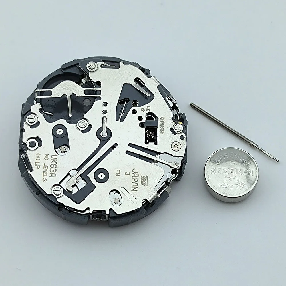 VK63A Quartz Watch Movement Date At 3 O'clock Chronograph Watch Movement For VK SERIES VK63A VK63 Watch Single Calendar