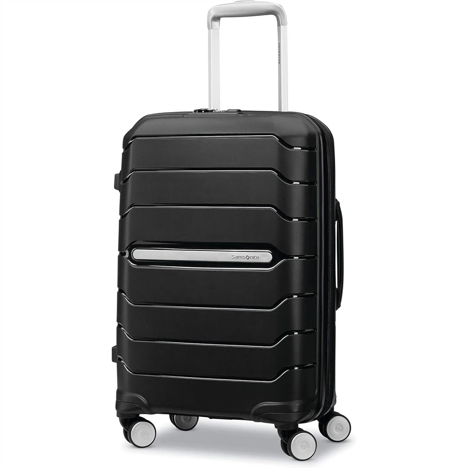 

Hardside Carry-On Luggage with Spinner Wheels for Easy Travel, Expandable Hard Shell Suitcase - Black