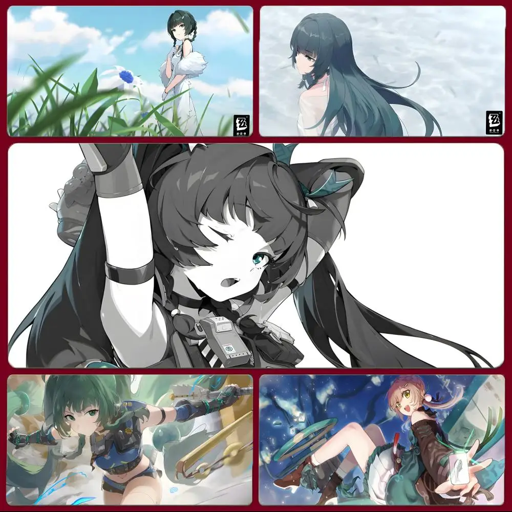 game character Zenless Zone Zero Qingyi Mouse Pad Large Gaming Mousepad with Stitched Edges Thickened Desk Mat PC