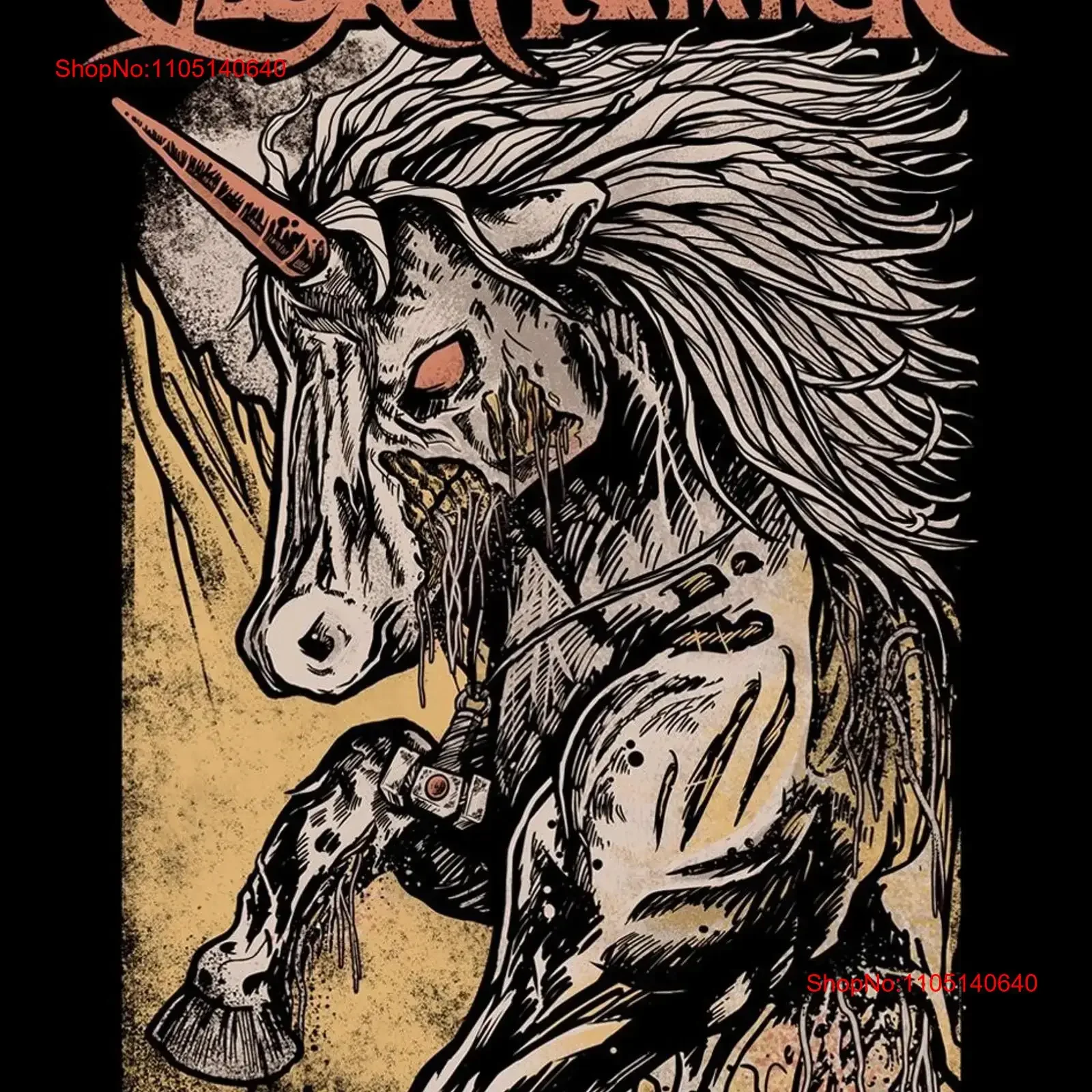 Gloryhammer Zombie Unicorn تي شيرت قطن S إلى 4XL ZL1049 عتيق مغسول للجنسين متعدد الاستخدامات جرافيك قمة ناعمة للارتداء اليومي