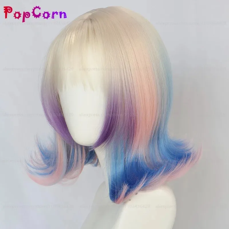 aa124LQEnid Sinclair 女性 32 センチメートルショート混合色かつらアニメ耐熱合成かつらハロウィンパーティーイベント Cos