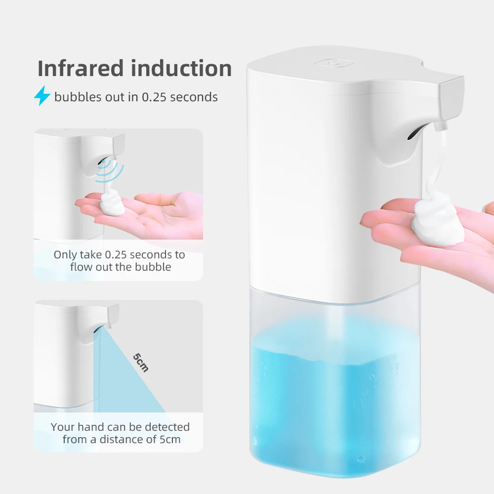 Machine intelligente à induction infrarouge automatique, gel à bulles d'alcool, désinfectant pour les mains