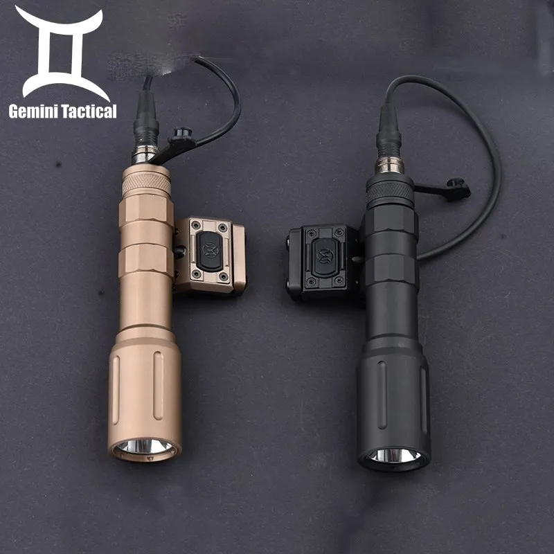 WADSN PLH-V2 Metal Flashlight Set 1300Lumens High Power Scout Light Pressure Switch Outdoor Hunting Weapon Flashlight Fit 20MM