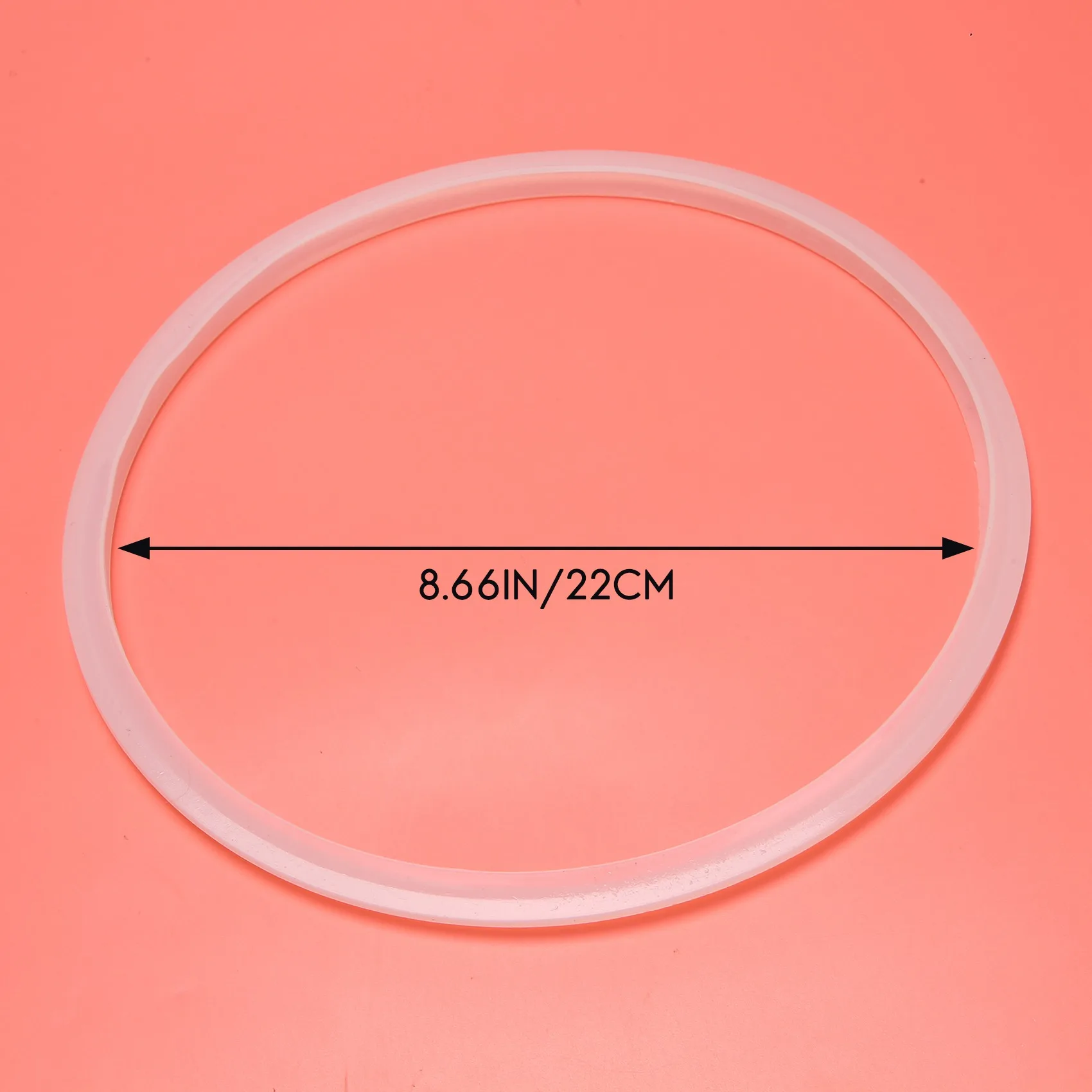 Silicone Gasket Sealing Ring For Pressure Cooker 22 Cm Inner Diameter, 2 Pieces, Transparent