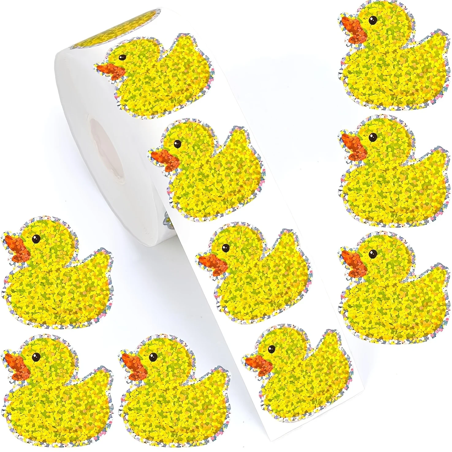 1 Cartoon-Gelbe-Enten-Dekorationsaufkleber, schöne Belohnungsetiketten für die Klassenzimmerdekoration, Schüler-Notizbücher und als Lehrer-Belohnungsmittel