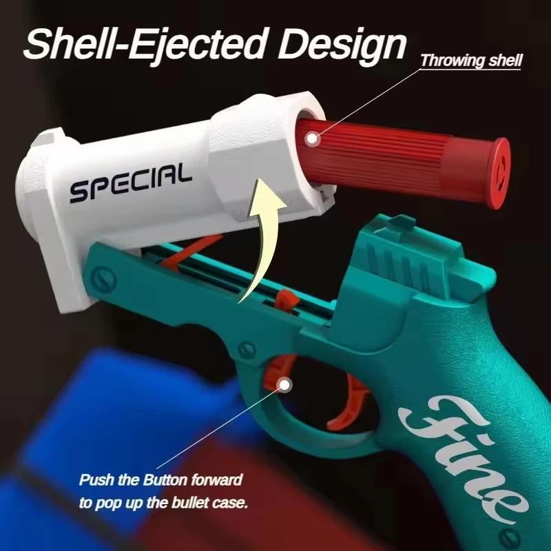 Mini S686 Shell Ejection Toy Gun Manual Loading Soft Bullet Rifle Outdoor Sports CS Shooting Game Gift for Children Boys